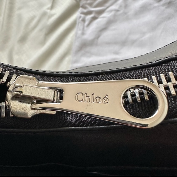 Chloe Roy Shearling-Lined Leather Black Ankle Boots Size 36.5 - Picture 9 of 14